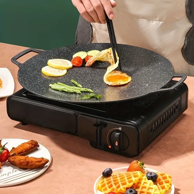 1pc, Korean BBQ grill, non-sticky medical stone barbecue pan