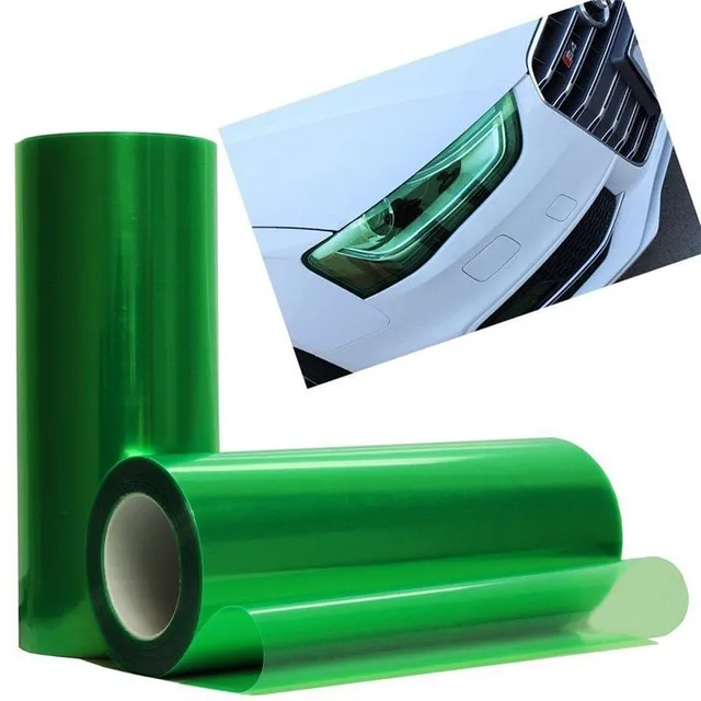 Self-adhesive coloured foil for headlights