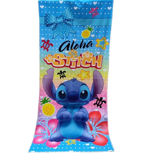 Ręcznik plażowy dla dzieci z niesamowitymi odciskami znaków Stitch 1