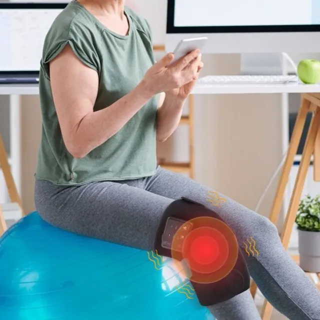 Unisex heated massage device to relieve joint pain - on the elbow or knee