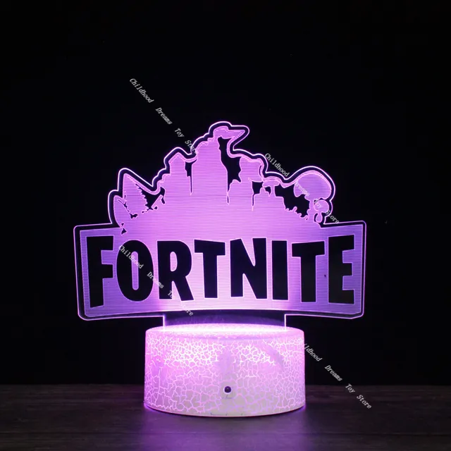 Kolorowa lampa LED 3D Fortnite