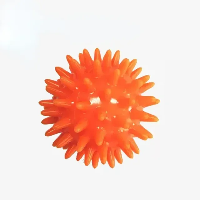 Massage ball with barbs for relief from muscle, joint and feet pain