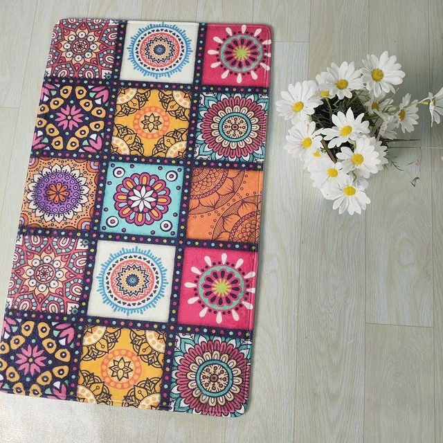 Moroccan ethno carpet for floor | Non-slip modern kitchen mat