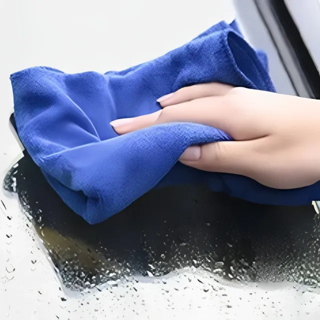 Soft microfiber drying cloths for washing the car