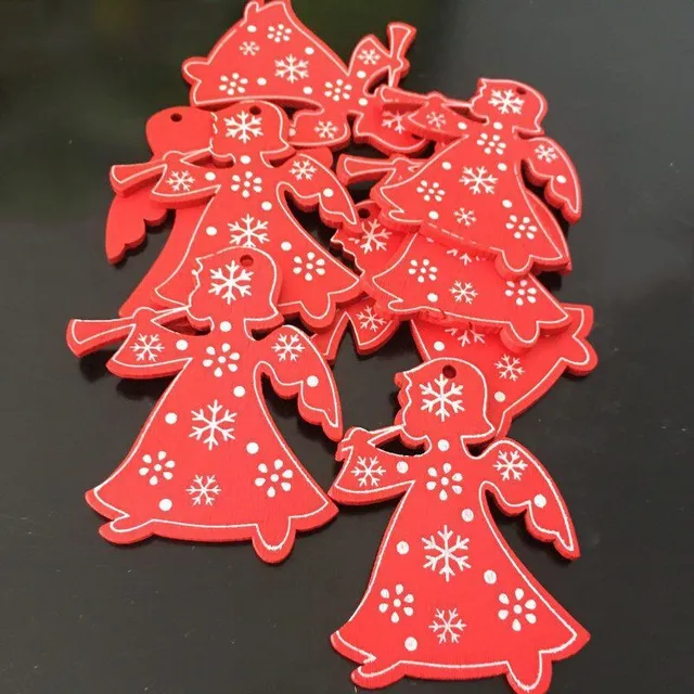 Wooden Christmas Ornaments 10pcs