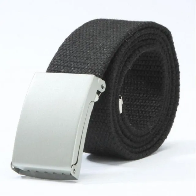 Fabric belt white 125 cm Michele latkovy-pasek-cerna 100-cm