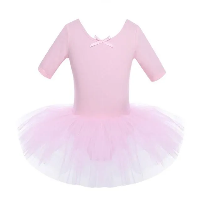 Dievčenské šaty na balet pink 2-3