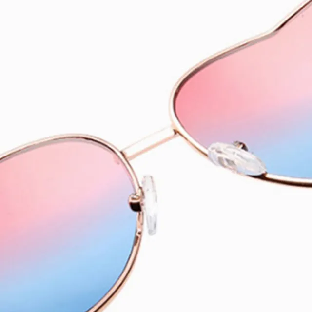 Summer stylish original sunglasses in the shape of a heart - more colored variants