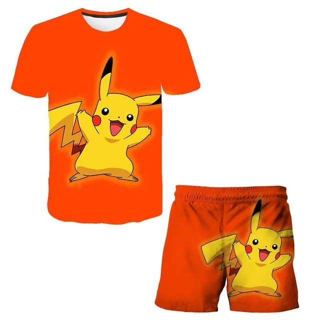 Set tricou și pantaloni scurți pentru copii Pokémon - 2 bucăți