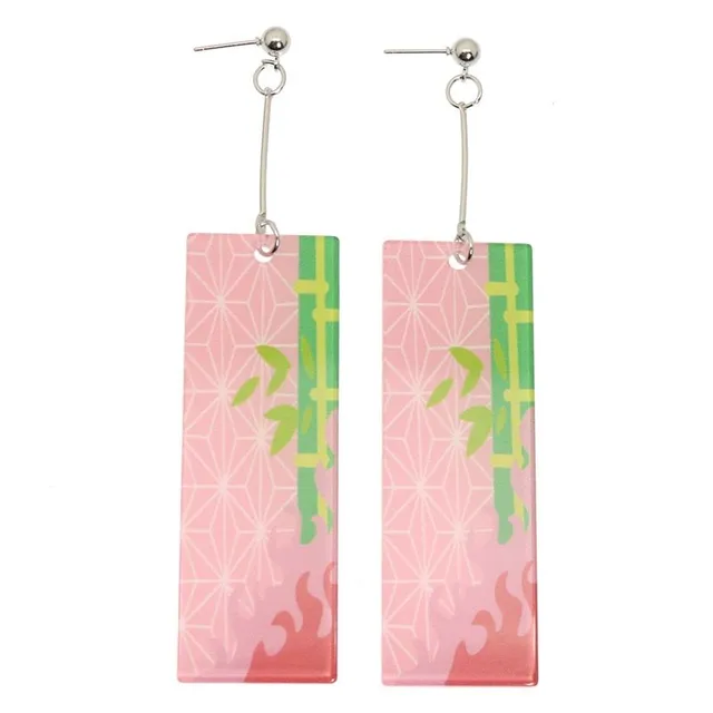 Trendy acrylic earrings - Hanafuda