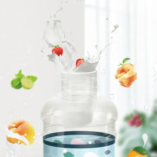 Mini water dispenser for children with cute motif for simulation of cold/hot water