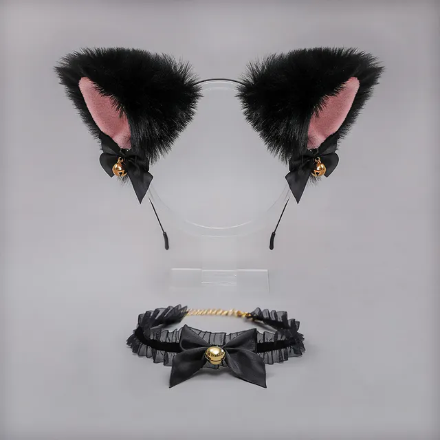 Fox Cat Ears Headband Choker Cosplay Accessory