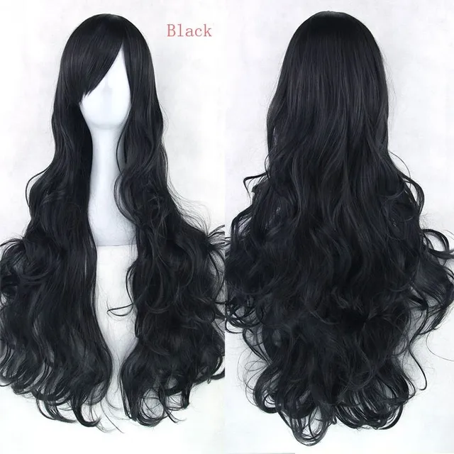 Synthetic wig - long wavy haircut