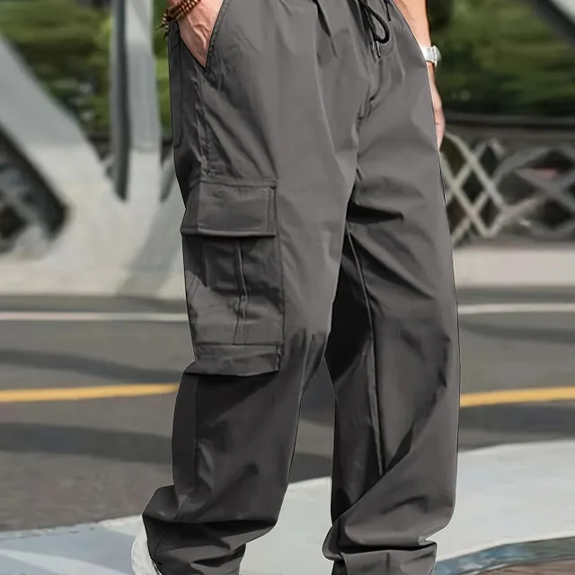 Men's Trends Cargo Trousers, Multi-caps, Free, Outdoors, Working, Streetwear, Hip Hop Style