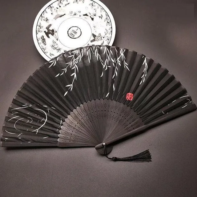 Japanese fan with floral motif