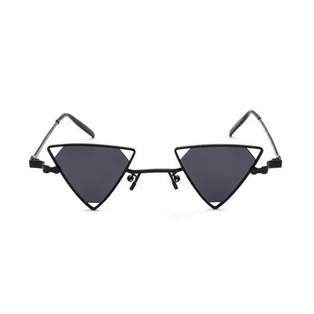 Sunglasses with futuristic Triangle metal frame