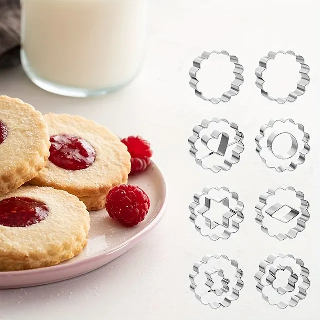 8pcs, set of christmas cookies, christmas shapes diy stainless steel 3d cookie forks, cake decorating tools