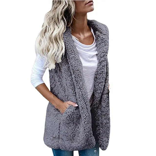 Gilet en peluche pour femme Brenda