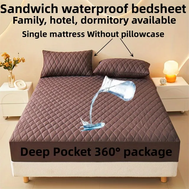 Waterproof mattress protector 1 pcs, stain resistant and moisture resistant, Suitable sheet