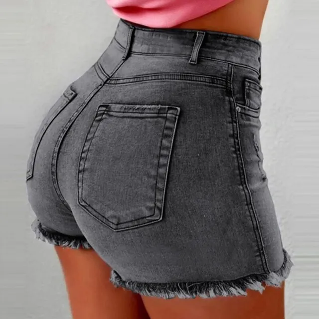 Women's luxury denim shorts Claudia gray 4xl