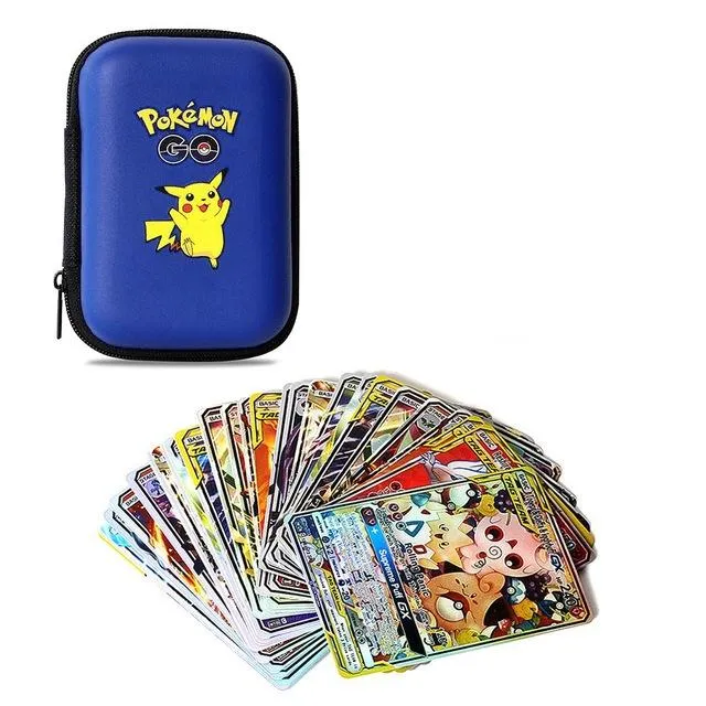 Pudełko do przechowywania kart Pokémon + 10 kart