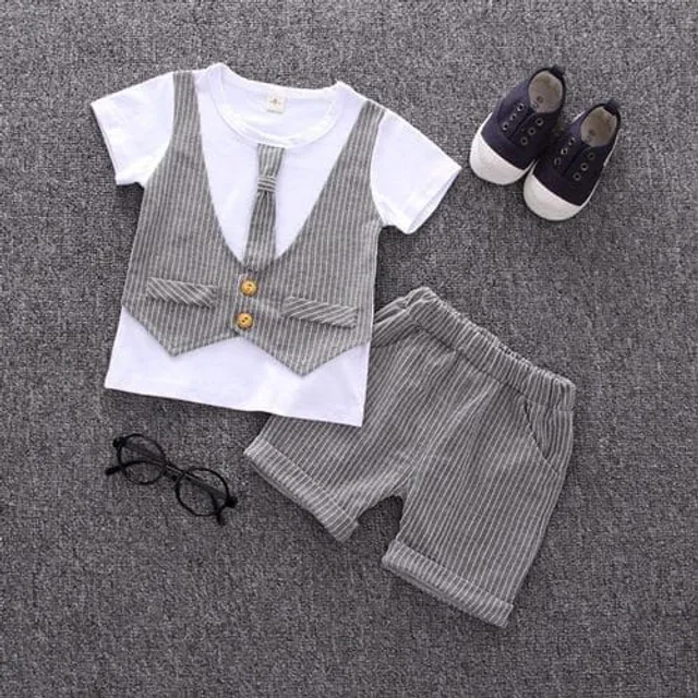 Boys summer casual set © T-shirt with vest, Shorts