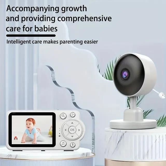 Monitor With Camera A Sound Colorful Video Safe Connection with Extra Long Range, 2-way Calls Soothing Sounds Remote (without Power)