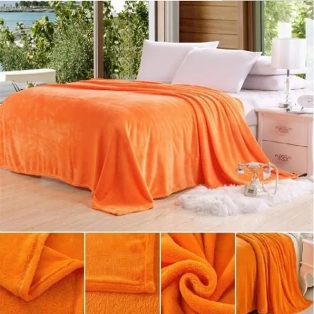 Lightweight thin mechanical flannel blanket Super warm soft blankets