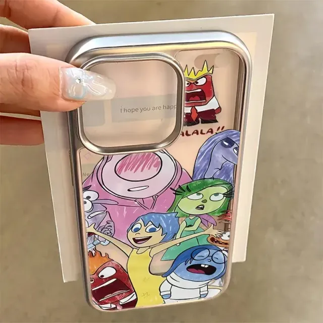 Husă transparentă pentru telefoane iPhone cu motive drăguțe din desenele animate V în cap 2 - Inside Out