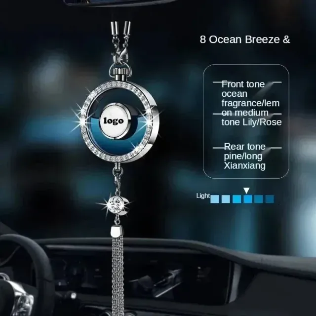 TA457 Car Perfume Pendants Car Pendant Accessories Air Freshener Metal Lace Pendant Car Interior Rearview Mirror Pendant Decoration