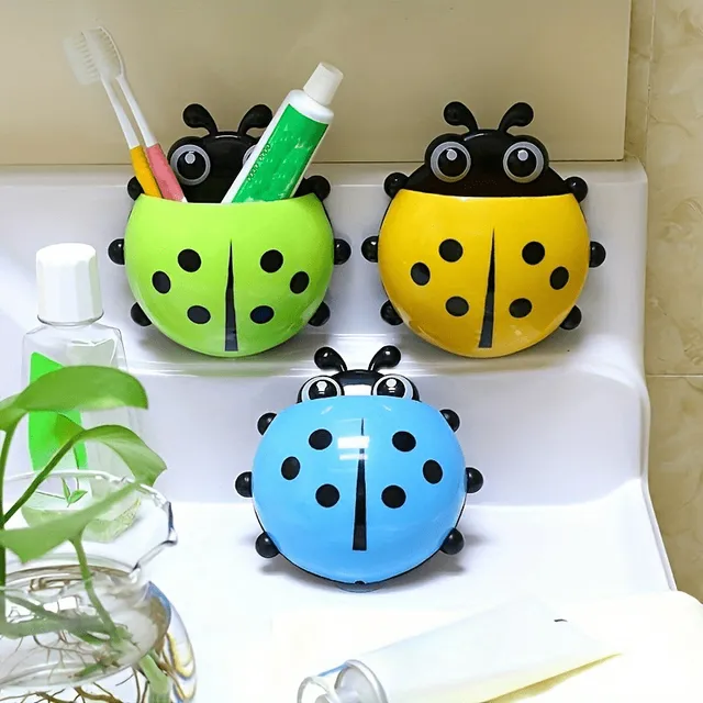 Cute Beetle - Toothbrush holder and wall paste with suction cup