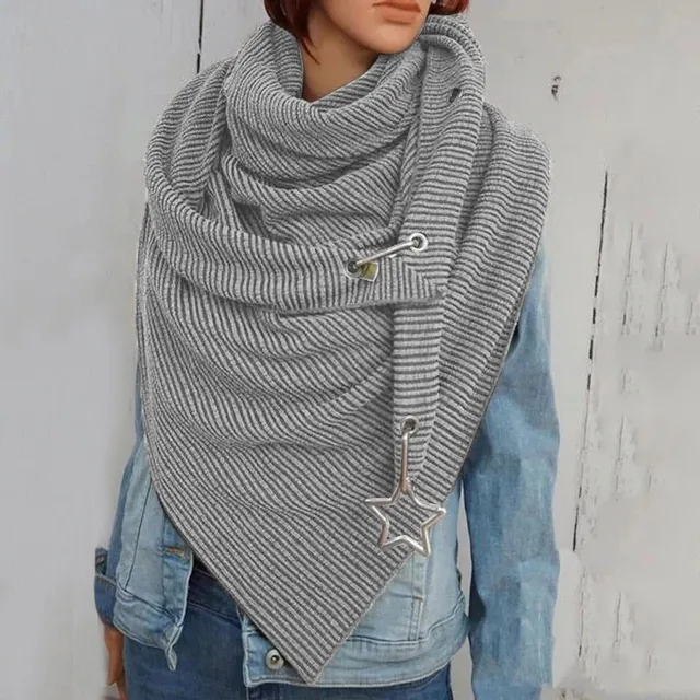 Women's warm elegant triangle wrap scarf