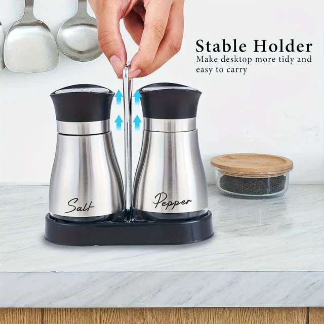 Practical salt and pepper in set 2 pieces - stylish supplement to the kitchen