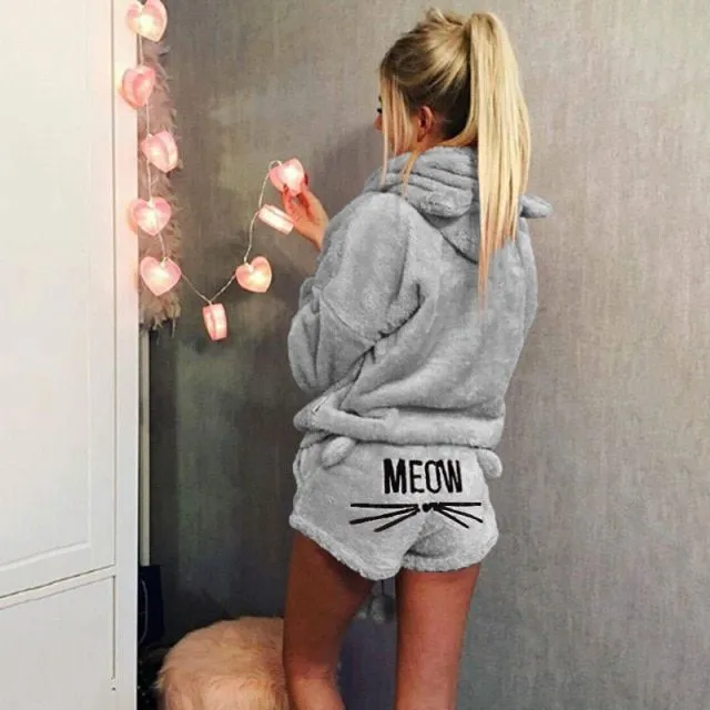 Pyjama en peluche pour femme MEOW