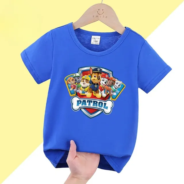 Stylowa koszulka dziecięca z krótkim rękawem i drukiem Paw