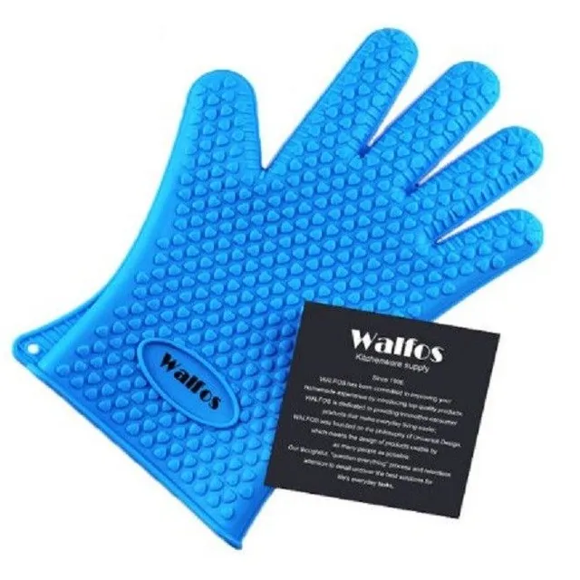 WALFOS Silicone Grill Glove Sharie modra