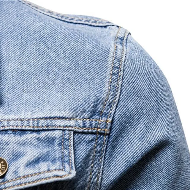 Stylish men's denim jacket BLUE