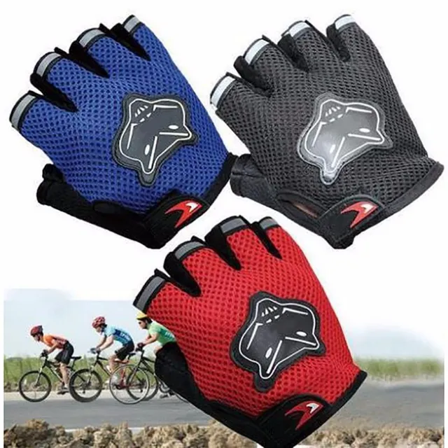 Pánske cyklistické rukavice s potlačou - 3 farby