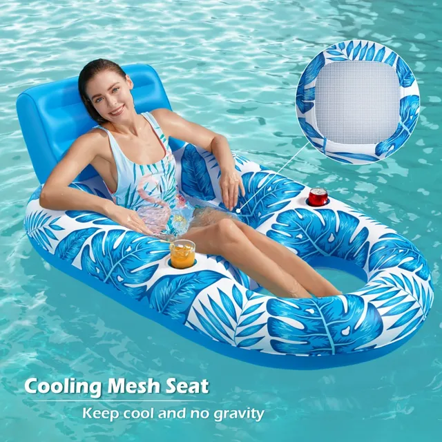 Inflatable position couch with backrest for relaxing by the pool - Make your party more enjoyable