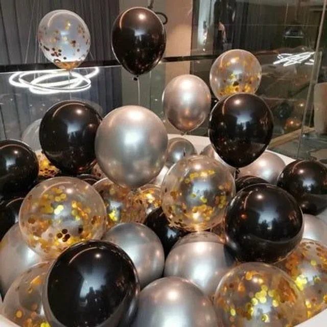 Zlaté kovové latexové balóny 12inch as-picture-17