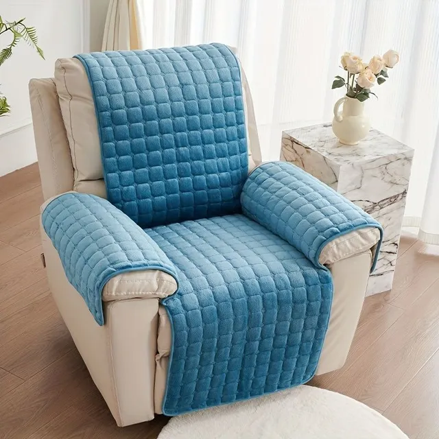 Warm and warm armchair cover with headrest, winter sloth cover, universal for various shapes.