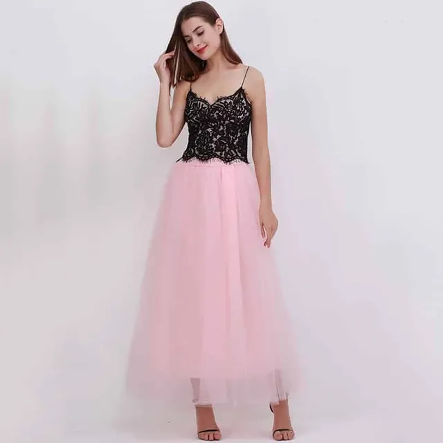 Women's tulle maxi skirt