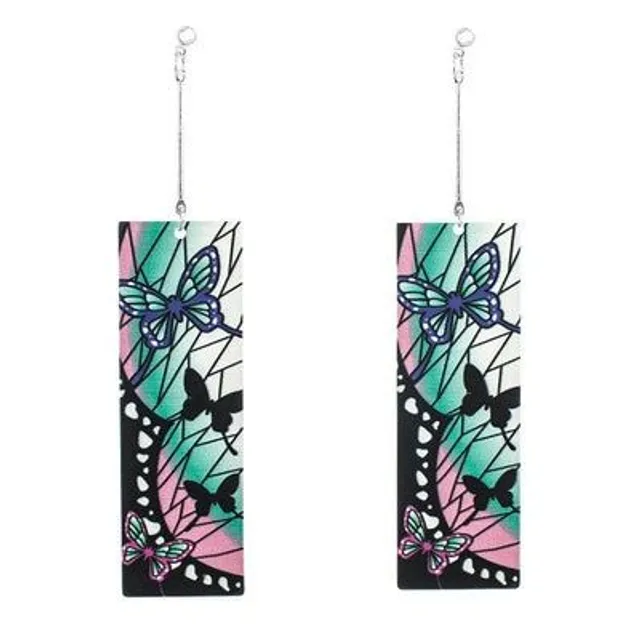 Trendy acrylic earrings - Hanafuda