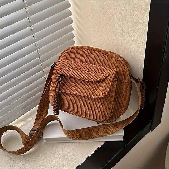 Torba podróżna z tkaniny z regulowanym paskiem, zamkiem, łatwym czyszczeniem, podszewką z poliestru kordowego, styl crossbody