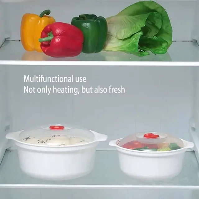 Steam pot 3v1 for microwave: cook dumplings, vegetables, heat food