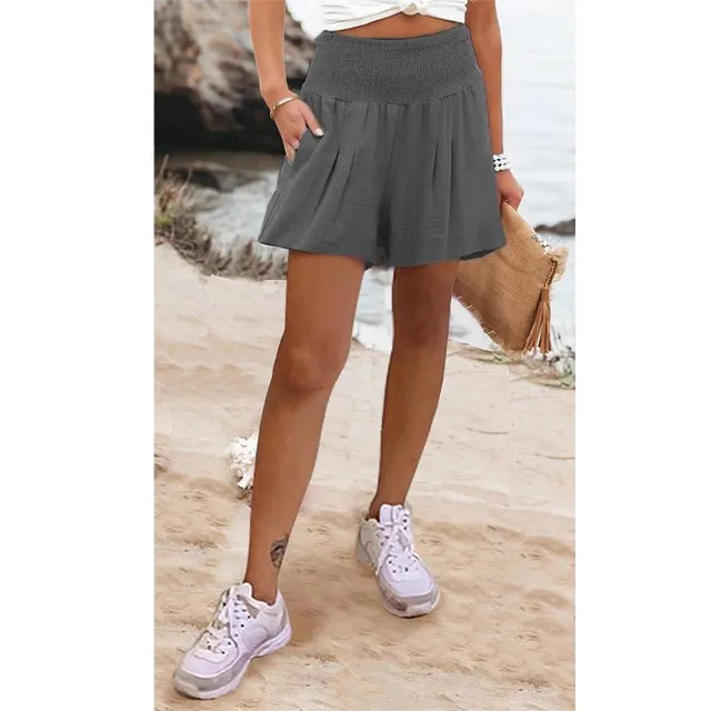 Women's Summer Breathable Shorts with High Waist and Fashion Colors