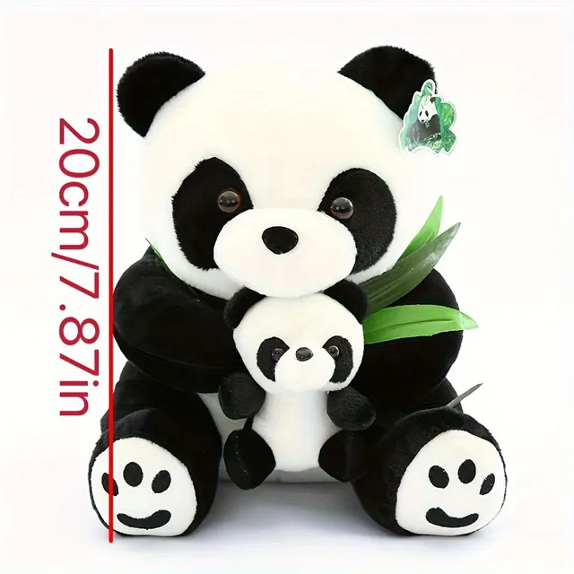 Pandas en peluche en bambou et bébés pandas - animaux de compagnie et coussins