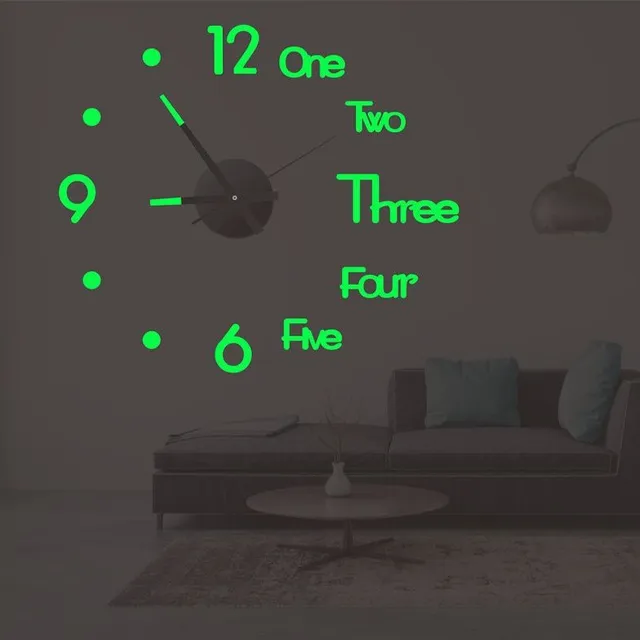 Garyson luxury phosphorescent sticker clock