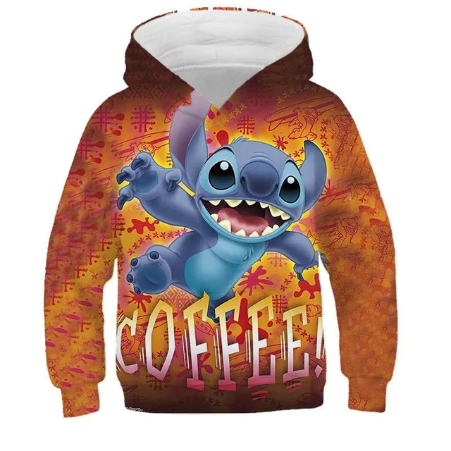 Detská roztomilá mikina s kapucňou Stitch