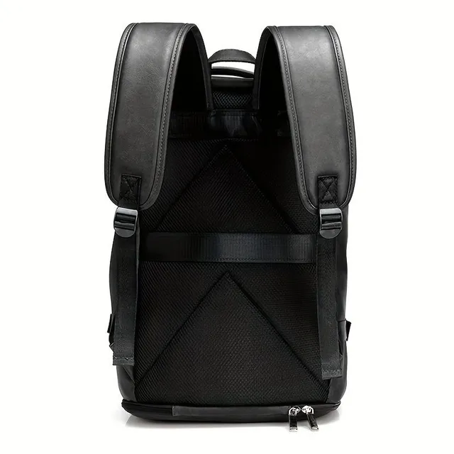 Practical backpack for trips with large capacity, made of light PU leather, ideal for all types of activities